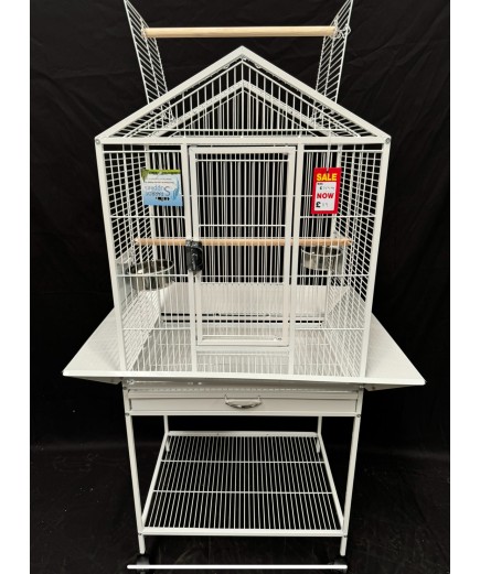 Parrot-Supplies Kansas Open Top Parrot Cage White