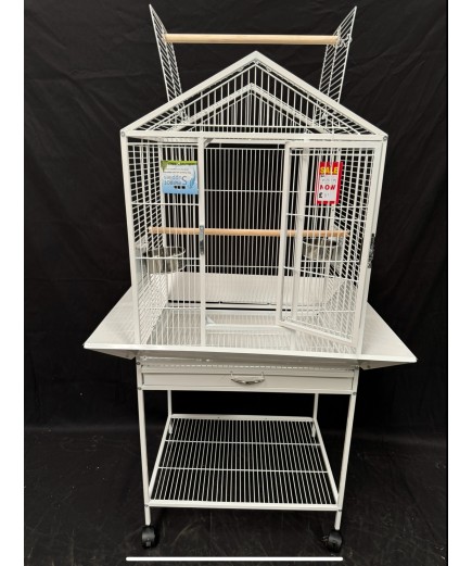 Parrot-Supplies Kansas Open Top Parrot Cage White