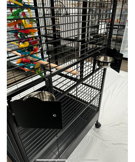 Parrot-Supplies Chicago XL Macaw Parrot Cage Black