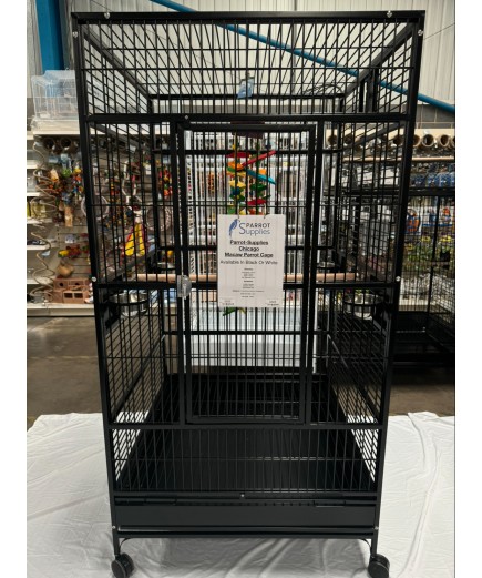 Parrot-Supplies Chicago XL Macaw Parrot Cage Black