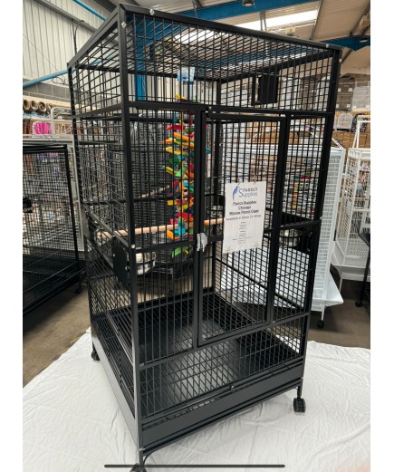 Parrot-Supplies Chicago XL Macaw Parrot Cage Black