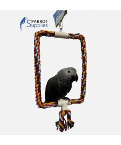 Adventure Bound Colourful Rope Parrot Swing Toy