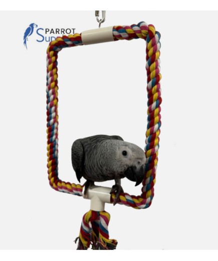 Adventure Bound Colourful Rope Parrot Swing Toy