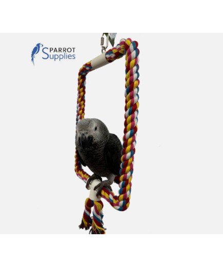 Adventure Bound Colourful Rope Parrot Swing Toy