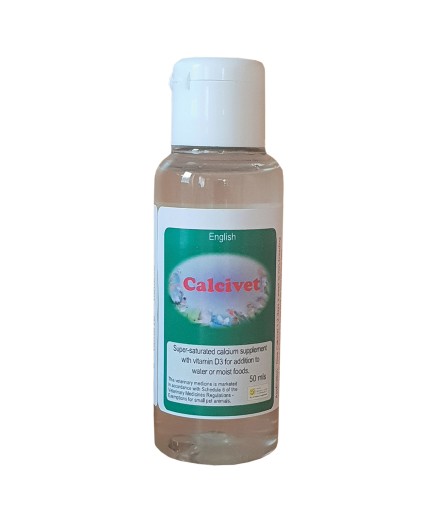 Birdcare Company Calcivet 50ml Liquid Calcium and D3 Supplement