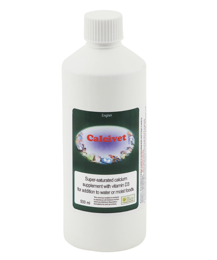 Birdcare Company Calcivet 500ml Liquid Calcium and D3 Bird Supplement