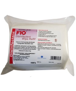 F10 Disposable Disinfectant Wipes Refill Pack 100 