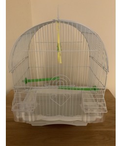 Parrot-Supplies Dome Top Small Bird Cage - White