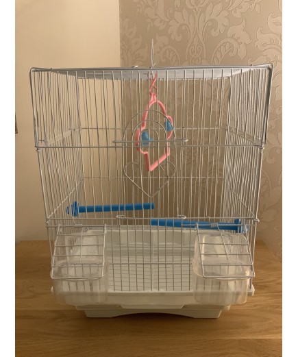 Parrot-Supplies Sarasota Flat Top Small Bird Cage - White