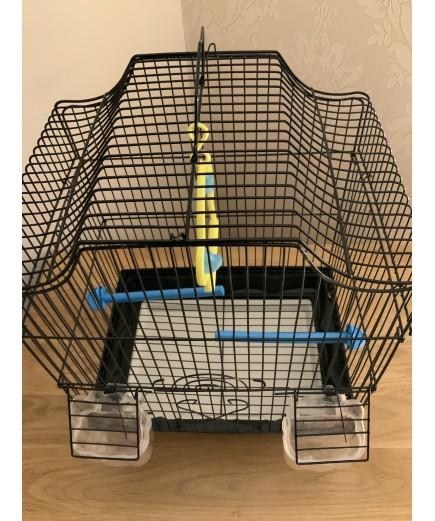 Parrot-Supplies Kissimmee Shaped Top Small Bird Cage - Black